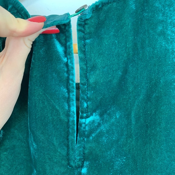J.crew Blouse Top Size 12 Green Crushed Velvet 12 - Picture 8 of 8